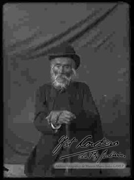 Foto de estudio de un mendigo