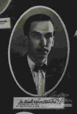 Imagen del Sr. Rául Otero Reichc. Delegado de los profesores del instituto de agronomía y veterinaria. Parte del primer consejo universitario, Universidad Mayor Gabriel Rene Moreno, Santa Cruz - Bolivia junio de 1939